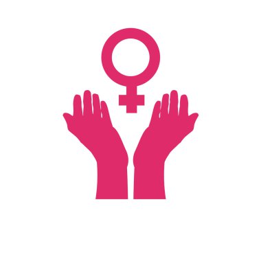 kadınlar umudun sembolü. kadın sembolü izole edilmiş ikon vektör çizimi tasarımı