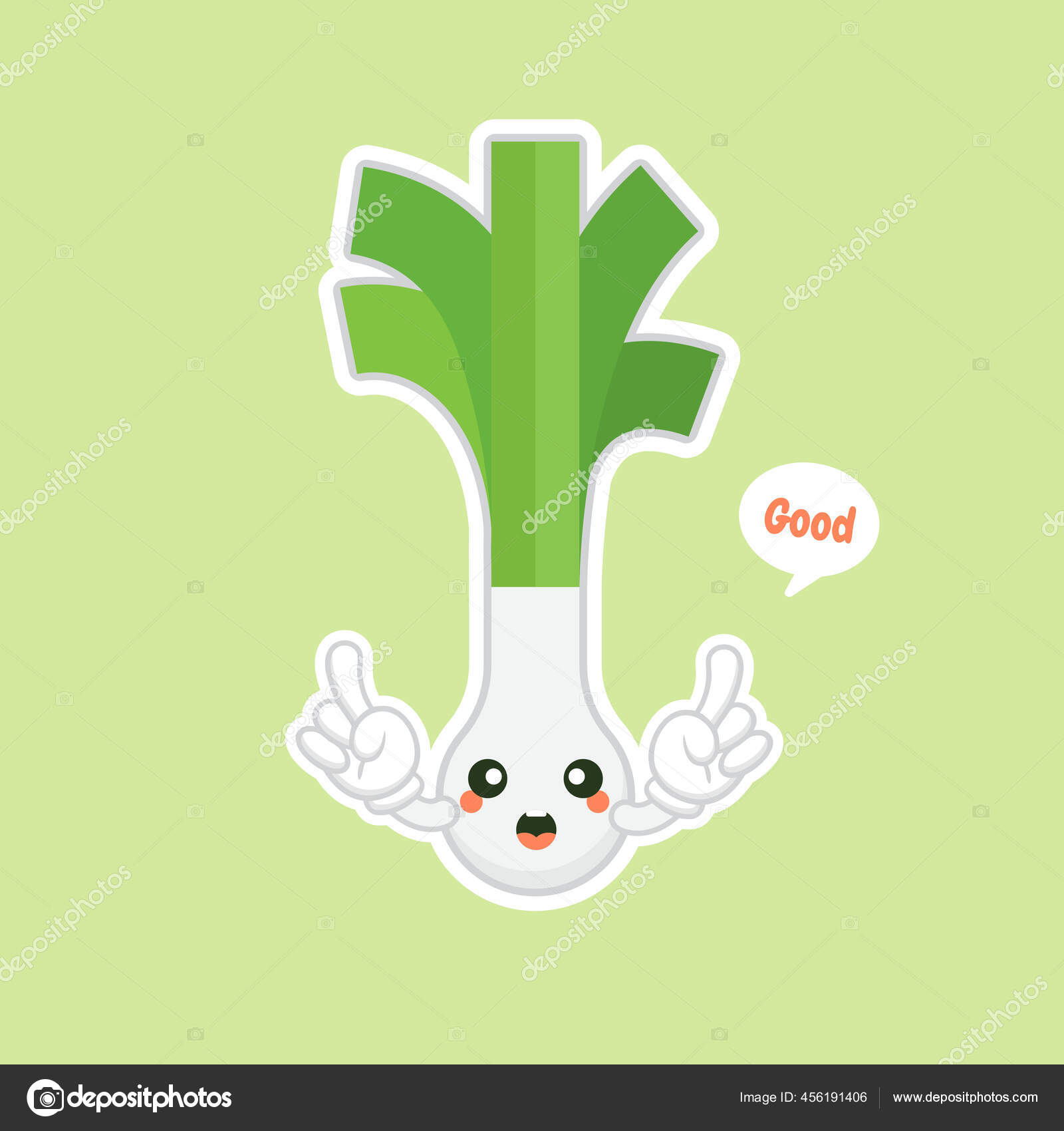 Personaje de dibujos animados lindo vegetal