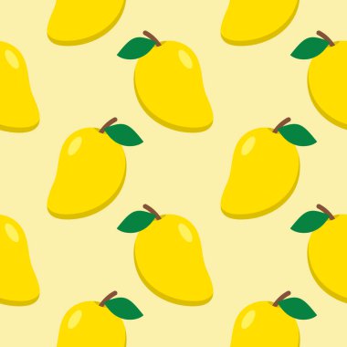 mango pürüzsüz desenli düz tasarım vektör çizimi