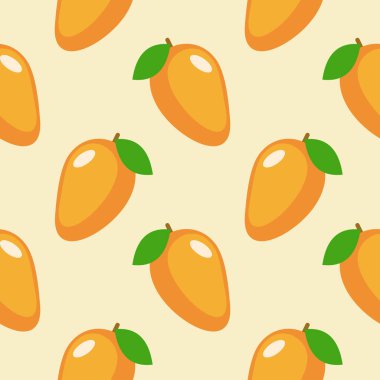 mango pürüzsüz desenli düz tasarım vektör çizimi