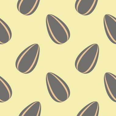 Ayçekirdeği düz dizayn kusursuz desen. Yapraklar ve sebzelerle kusursuz desen. Sanatın vektör illüstrasyonu. Klasik arka plan. Kumaş ve kağıt için mutfak ve restoran tasarımı