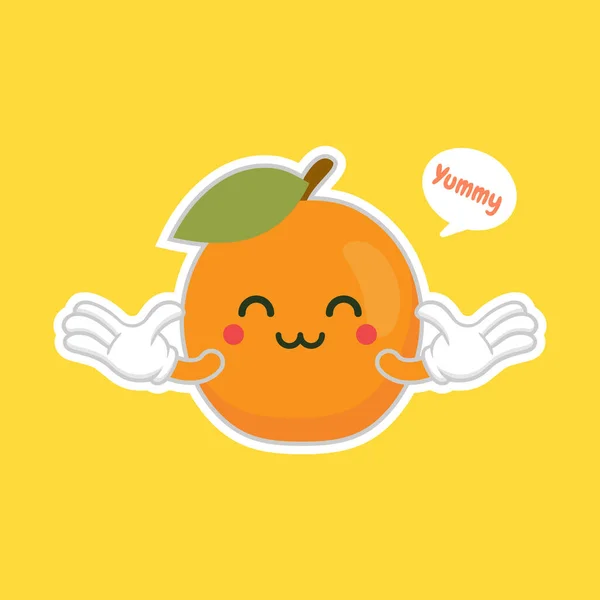 Emoção Frutas Damasco Personagens Emoji Para Design Comida Saudável Fruta — Vetor de Stock