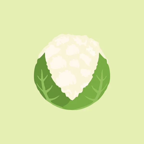 Chou Fleur Concept Alimentation Biologique Logo Chou Fleur Objet Isolé — Image vectorielle