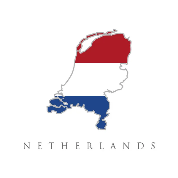 Flagge Und Karte Des Königreichs Der Niederlande Tourismuskonzept Karte Und — Stockvektor