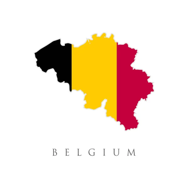 Belgium Map Flag Vector Illustration Symbol Poster Banner Belgium Map — Stock Vector