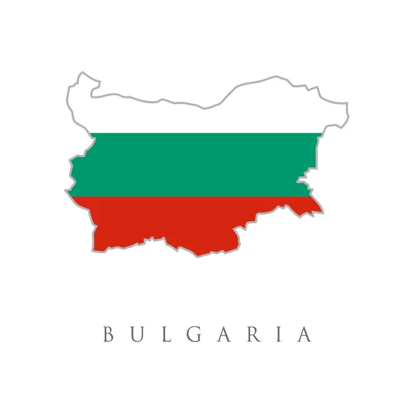 Bulgaria Mappa Vettoriale Con Bandiera All Interno Vettore Isolato Icona — Vettoriale Stock