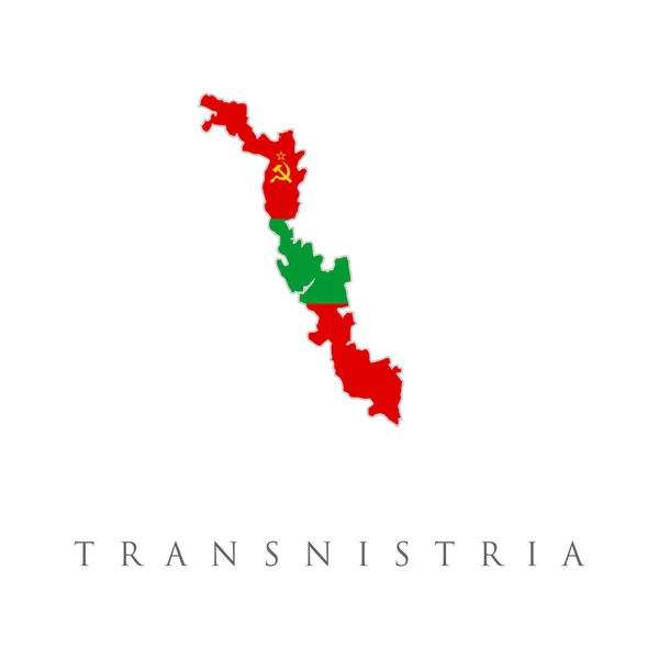 Transnistria Map Flag Vector Illustration Pridnestrovian Moldavian Republic Map Flag — Stock Vector