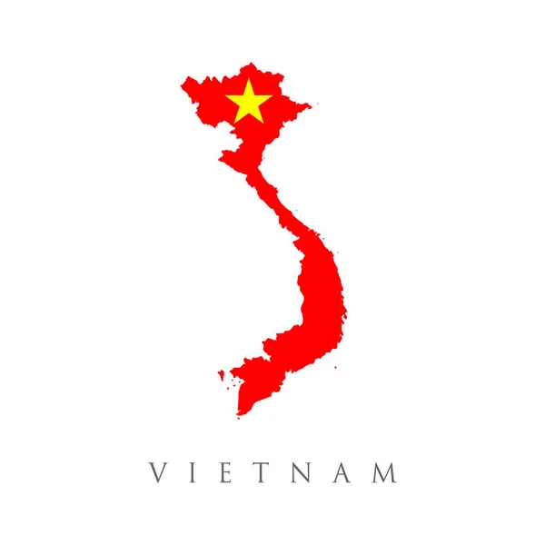 Mapa Vietnam Ilustração Bandeira Vietnamita Bandeira País Vietnã Dentro Mapa —  Vetores de Stock