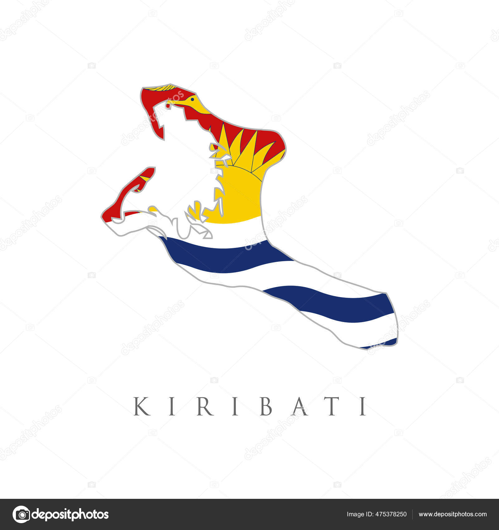 Carte Vectorielle Kiribati Avec Drapeau Isolé Fond Blanc Kiribati Carte  Vecteur par ©diplograma 475378250