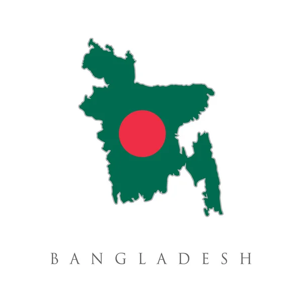Bangladesh Land Vlag Kaart Contour Ontwerp Pictogram Logo Bangladesh Vlaggenstaat — Stockvector