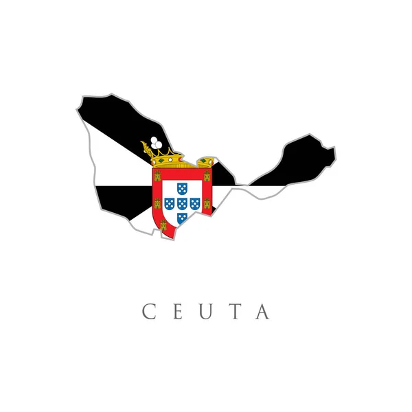 Ceuta 일러스트 세우타 실루엣 — 스톡 벡터