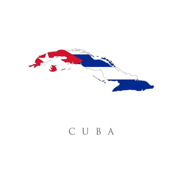 Cuba Mapa Detallado Con Bandera Del País Bandera Colorida Puntero — Archivo Imágenes Vectoriales