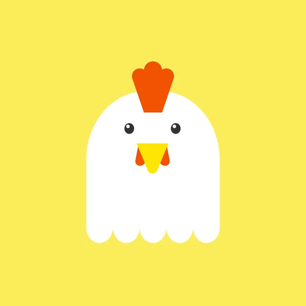 Милый Маленький Цыпленок Изолирован Цветном Фоне Птицеферма Иконка Животного Понятия — стоковый вектор