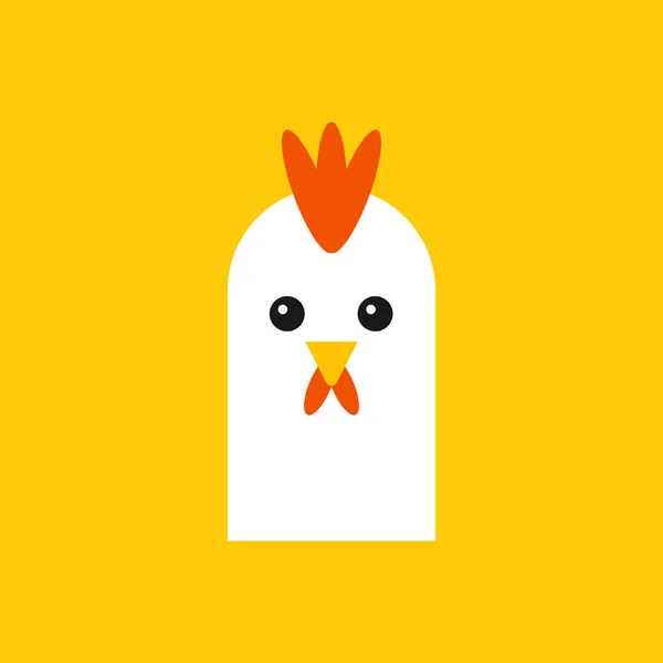 Niedlich Und Kawaii Kawaii Chicken Flat Design Vector Illustration — Stockvektor