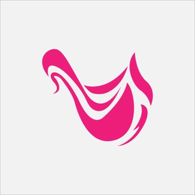 Ateş alevi minimalist düz sanat.