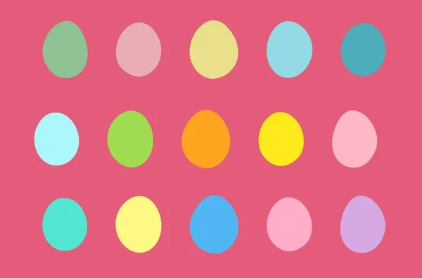 Kolekcja Kolorowych Kształtów Jaj Doodle Wielkanoc Szablon Wektorowy Kreatywności — Wektor stockowy