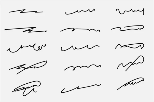 Mão Desenhado Scribble Linha Arte Elemento Conjunto —  Vetores de Stock