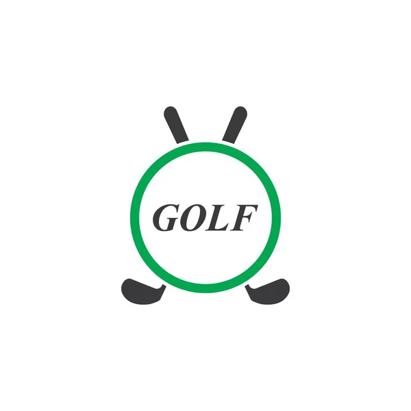 Golf Logo Şablonu Vektör Çizim Simgesi Tasarımı — Stok Vektör