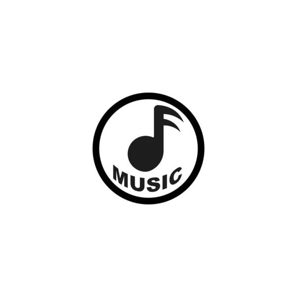 Müzik Logosu Vektör Illüstrasyon Tasarımı — Stok Vektör