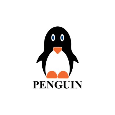 penguen logo vektör resimleme tasarımı 