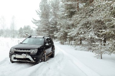 Araba kışın ormanda sıkıştı. Şiddetli bir kar yağışı sonrası kötü hava koşulları tüm yolları kapadı. Şehrin çok dışında bir çekiciyi bekliyordu.
