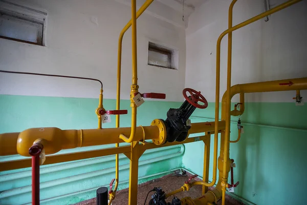 Trabalhadores Emergência Proporcionam Segurança Caso Fuga Gás Reparação Gasoduto Durante — Fotografia de Stock