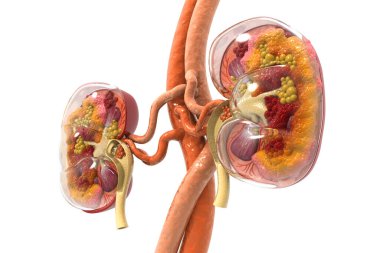 İnsan böbreği kesiti