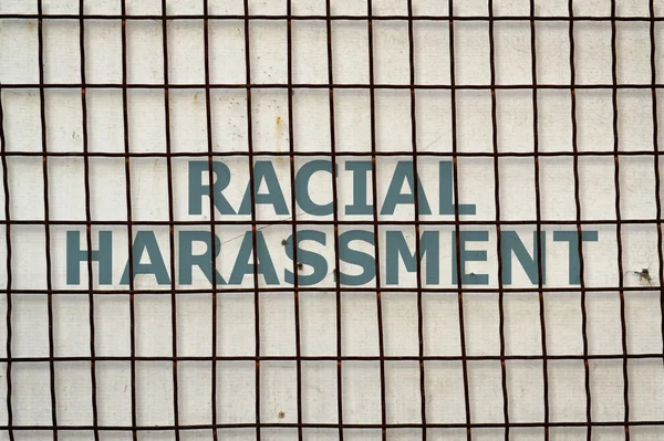 Text Racial Harassment — Stock Photo, Image