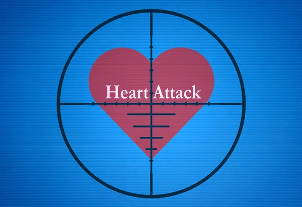 Texto Ataque cardíaco — Fotografia de Stock
