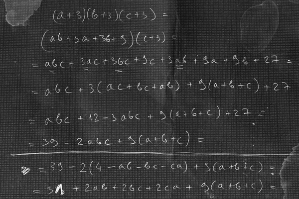 Wiskunde op het bord — Stockfoto
