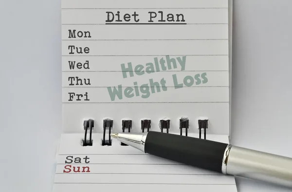 Weekly diet plan — Stock Photo, Image