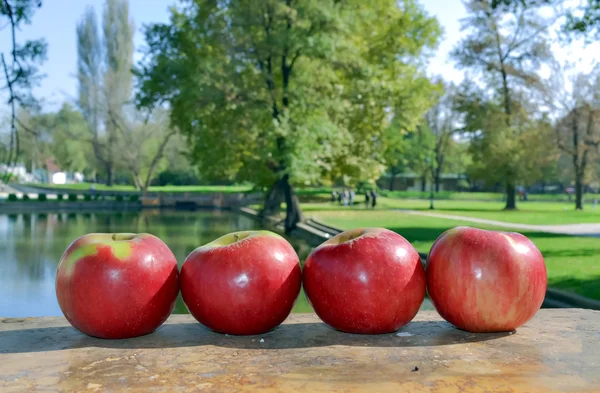 Four apples A — Stock Photo, Image