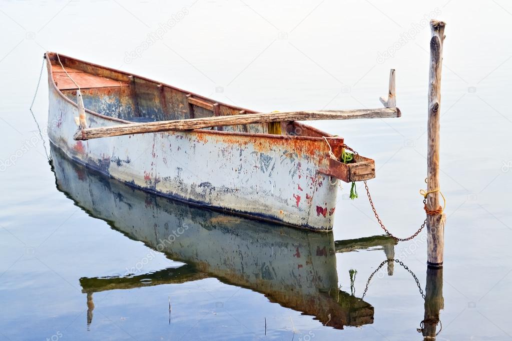 Rowboat and reflection