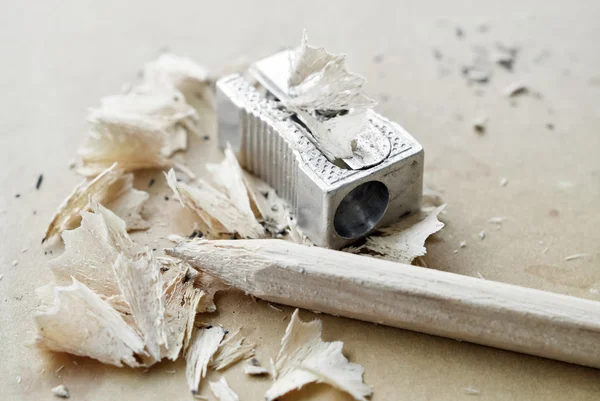 Pencil and sharpener — Stock Photo, Image