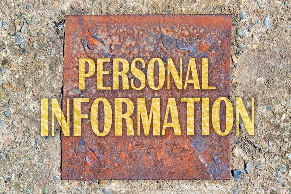 Personal information — Stock Photo, Image