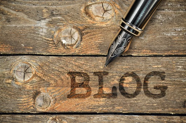 Pen and word Blog — Stock Photo, Image