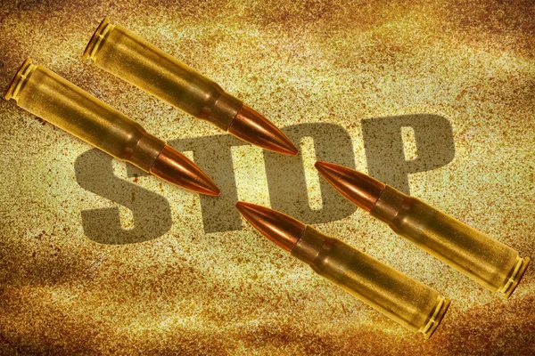 Kugeln und Wortstopp — Stockfoto