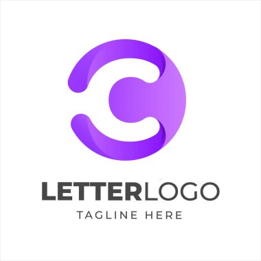 Çember şekilli C harfi logo tasarımı