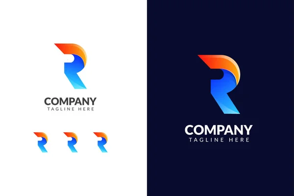 Buchstabe Logo Design Elegant Mit Gradient Kreatives Konzept — Stockvektor