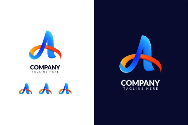 Buchstabe Logo Design Vorlage Mit Gradient Kreatives Konzept — Stockvektor