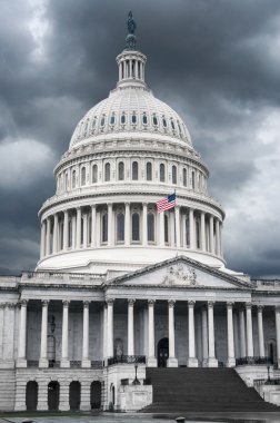 Capitol Binası, Washington DC, yağmurlu bir gün
