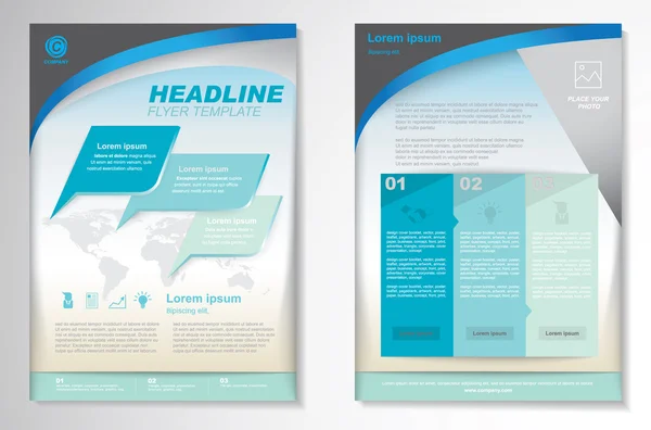 Векторная брошюра Дизайн листовок шаблон макета, размер A4, на первой странице и на задней странице, инфографика. Простота в использовании и редактировании. — стоковый вектор