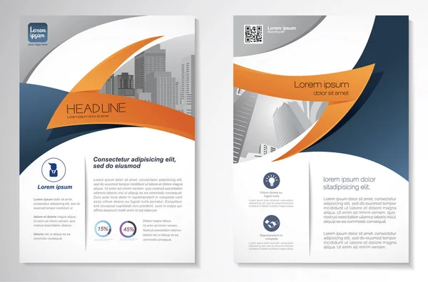 Template Vector Design Brochure Annualreport Magazine Poster Corporate Presentation Portfolio — 스톡 벡터