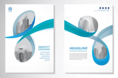 Broşür, Yıllık Rapor, Dergi, Poster, Kurumsal Sunum, Portföy, Flyer, Infographic, mavi renk boyutu A4, Ön ve Arkası ile modern tasarım, Kullanımı ve düzenlemesi kolay.