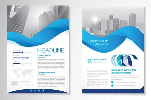 Desain Vektor Template Untuk Brochure Annualreport Magazine Poster Corporate Presentation - Stok Vektor