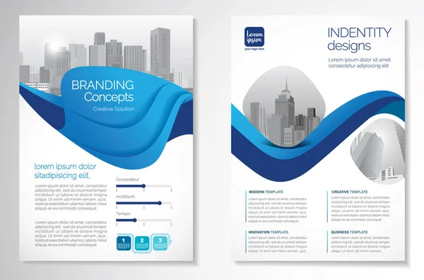 Desain Vektor Template Untuk Brochure Annualreport Magazine Poster Corporate Presentation - Stok Vektor