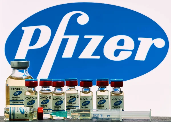 Mallorca Spain Kasım 2020 Pfizer Biontech Araştırma Coronavirus Covid Aşısı — Stok fotoğraf