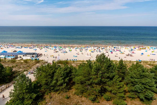 Hermosa Playa Debki Cerca Karwia Polonia — Foto de Stock