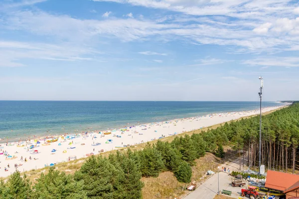 Hermosa Playa Debki Cerca Karwia Polonia — Foto de Stock