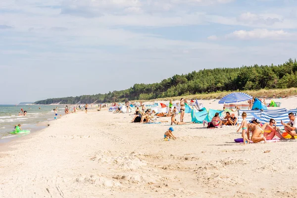 Hermosa Playa Debki Cerca Karwia Polonia — Foto de Stock